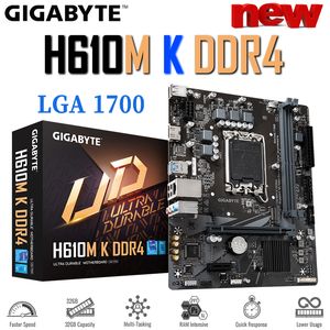 Gigabyte H610M K DDR4 Motherboard Intel H610 Support LGA 1700 12th and 13th Gen CPU 64GB PCI-E4.0 M.2 Office M-ATX Mainboard NEW