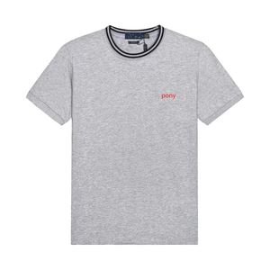 デザイナーのポロスメンズTシャツスリーブTシャツ刺繍ラウンドネックライン -  100％ピュアコットンS-2xlのハイエンドファッションの新しい夏のコレクション
