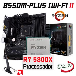 Asus Tuf Gaming B550m Plus WiFi II AM4 Anakart AMD Ryzen 7 5800X CPU Combo AMD B550 Ryzen Kit 5800X R7 AMD B550 MADERİ