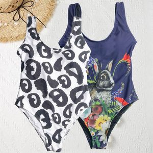 Moda Feminina Biquínis Designer de Letra Estampado Maiô Feminino Verão Praia Férias Sexy Maiô Estilo Clássico Maiô