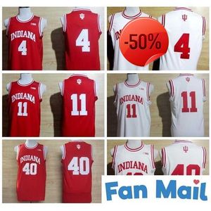 Ncaa College Indiana Hoosiers Isiah 11 Thomas Jersey Victor 4 Oladipo Cody 40 Zeller Shirt Uniform Red White Ed Баскетбольные майки