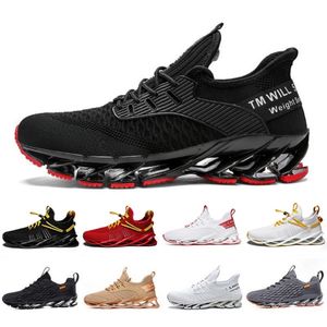 Mode atmungsaktive Männer Laufschuhe Triple Schwarz Rot Weiß Grün Braun Grau Schuhe Outdoor Designer Turnschuhe Sporttrainer 39-45