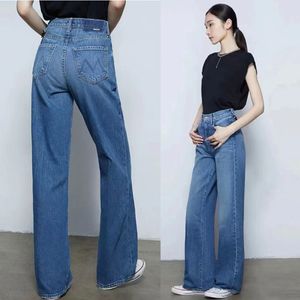 Women's Jeans Women high waist loose jeans fashion Versatile lady Straight denim pants 230310