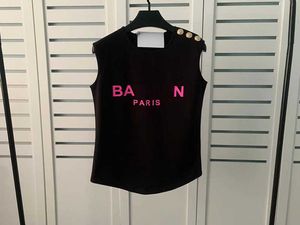 Kvinnors västtank topp kvinnor kläder kort ärm kvinnor topp paris kvinnor t-shirt över storlek tjej bronsning knapptryck bokstav kvinnliga sommar modekläder