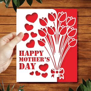 Presentkort Ny design Craft Metal Stencil Mold Cutting Die Mother Day Invitation Decoration Scrapbook Die Cuts Papperskort Craft Eming Z0310