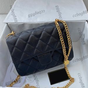 23P Womens Lover Heart Crush Pearl Beads Bags Classic Mini Flap Quilted Purse Caviar Leather Gold Metal Hardware Chain Crossbody Shoulder Turn Lock Hadnabgs 24x17cm