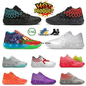 أحذية Lamelo 2023LAMELO أحذية أعلى أزياء Lamelo Ball MB.01 أحذية كرة السلة رجال ريك و Morty Black Blast Buzz City Be you Queen City White Silver