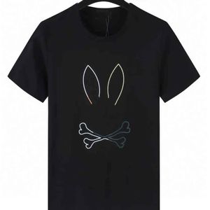 Psychological Bunny T-shirts Designer Skull Bunny Pattern Top Cotton O-neck Rabbit Animal Print T Shirts for Women Rabbit Custom Printed Pop Tees 3277