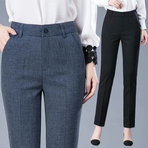 Pantaloni da donna Capris Pantaloni da donna a vita alta Pantaloni da lavoro neri Pantaloni dritti da ufficio Pantaloni casual grigi femminili Pantaloni di alta qualità 230310