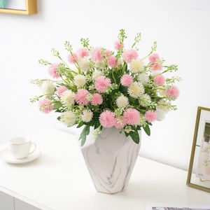 Kwiaty dekoracyjne sztuczny mniszek lekarski Realistyczny plastikowy kwiat różowy biały Fakie