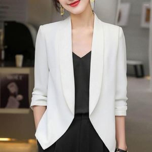 女性のスーツM-4XL女性薄いブレザーラペルソリッドカラー長袖ビジネスプラスサイズスプリングオフィスレディスーツコートワークジャケット女性