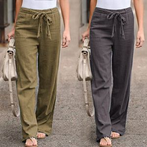 Women's Pants Capris S-5XL 6Colors Elastic High Waist Ankle-Length Loose Straight Pants Solid Regular Women Daily School Shopping Travel Wear 230310