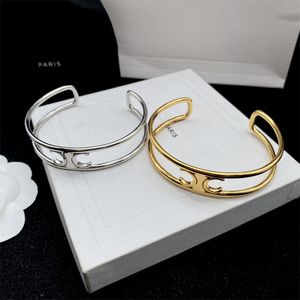 Casual Bangle Womens Fashion Golden Sliver Letters Bracelet Luxurys Brnads Fashion Designer Jewelry For Women Ladies Girls Party Gifts