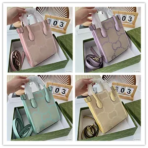 Designer Bucket Bag Women Canvas Shoulder Bags Jumbo G Handväska Designers Mini Tote Luxurys Crossbody Bag Pures Rem Pink Green 2023