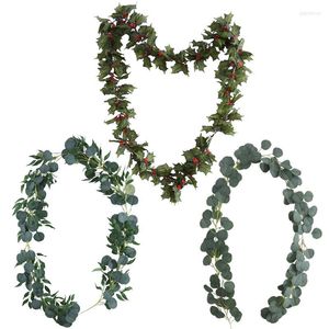 Decorative Flowers Artificial Eucalyptus Money Leaves Branch Plastic Leaf Stems For Wedding Home Decoration