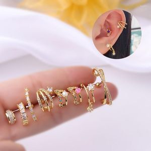 Stud Earrings 1 Piece Korean Fashion Half Arc 2023 Stainless Steel Screw Thin Rod Women's Jewelry