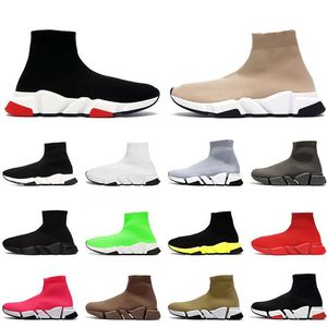 Socks Shoes Women Mens Designer Flat Casual Sock Trainers Black White Red Beige Knit Outdoor Sports Graffiti Loafers Vintage Platform Sneakers Size 36-45