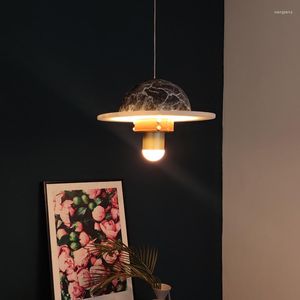 Hanglampen Marmer Leer Licht Luxe Decoratieve Lamp Nachtkastje Moderne Eettafel En Barreproductie