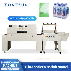 ZONESUN Shrink Wrap Machine L-bar Sealer Strech Film Cutting Shrink Tunnel Carton Case Product Packaging ZS-SPL3