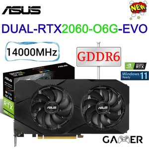 ASUS Dual GeForce RTX2060 06G EVO RTX 2060 012G Graphics Cards GDDR6 6GB 192bit 12GB GPU Desktop Motherboard Placa De Vdeo NEW