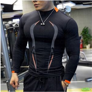 Mens TShirts High Quality 5 Color Men Running T Quick Dry long sleeves Fitness Training Exercise Clothes Gym Sport Tops 230310