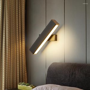 Lampy ścienne Lampada LED aluminiowe oprawa oświetleniowa Projekt Projekt kwadratowy lampka nocna sypialnia