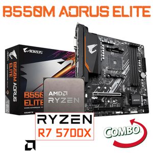 Gigabyte B550m Aorus Elite AM4 Combo 5700X AMD Ryzen 7 5700X CPU Ryzen Kit AMD B550 Suit 5700X M.2 Nowy