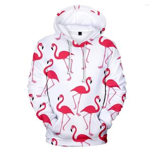 Herrtröjor flamingo rund hals tröja mode trend stil 3d polyester unisex material