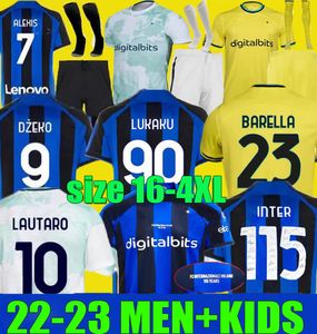 2022 2023 BARELLA LUKAKU soccer jerseys Inter Milans 115-Years Anniversary CORREA DZEKO LAUTARO SKRINIAR DE VRIJ football shirt 22 23 adult men kids kit setS BROZOVIC