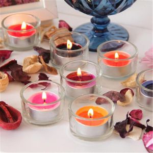 Titulares de velas Natal simples pequeno portador de vidro Valentine Decoração de casa decoração de casa de chá de casamento de porte de casamentos