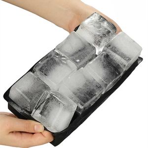 Glassverktyg Silikon Ice Cube Maker Ice Tray Candy Cake Pudding Chocolate Molds Easyrelease Square Shape Ice Cube Trays Mögel Z0308