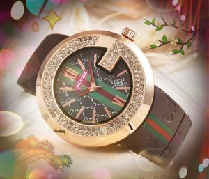 Famous Luxury Fashion Crystal Diamonds Men observa o movimento de quartzo feminino grande tecla de borracha, relógio de tecido Relógio Relógio Relógio Masculino