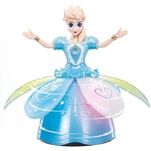 Dolls batteridrivna prinsessor leksaker för flickor snödansdans docka blinkande sång och roterande droppleveransgåvor tillbehör dhrdb