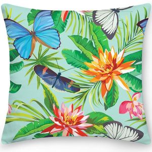 Kudde 45 45 cm Case Polyester Square Cover Kast Kontorssoffa Butterfly Pillows Funda CoJines 45x45