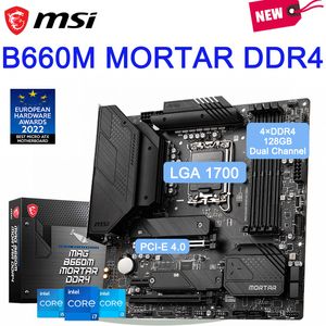 MSI MAG B660M MÖRTEL DDR4 Motherboard Intel B660 LGA 1700 128GB D4 4800(OC)MHz PCI-E 4,0 M.2 Micro ATX CrossFire Mainboard Neu