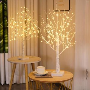 Nachtlichten LED Mini kerstboomtafel Lamp Garland Fairy String Licht Kid Geschenken Huis Indoor Room Decor Decoratie