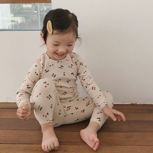 Piżama maluch maluch stroje dzieci piżama dzieci piżamę set chłopców bawełniane spodnie bawełniane set sutowa odzież snu Kids Pajamas Cartoon Kids 230310