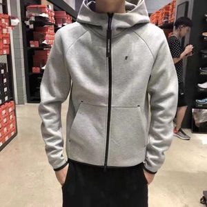 2023 Ni Hoodie Erkek Klasik Jumper Sweatshirt Koşu Ke Hoodies Hava Dizilmiş Kumaş Teknik Tech Techir Çift fermuarlı çift cep dikiş rahat ve nefes alabilen gömlek