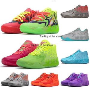 أحذية Lamelo 2023LAMELO أحذية 2022 Fashion Lamelo Ball MB.01 كرة السلة Beige Rick و Morty Rock Ridge Red من Queen City Ufo Galaxy Black