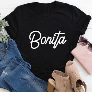 Women's T Shirts Bonita Cotton Women Tshirt Spanish Morena Summer Casual O-Neck Pullovers Short Sleeve Top Latina Gift Chula Tee R443