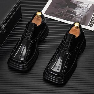 Black Designer Men White Rivet Oxfords Casual Homecoming Dress Wedding Prom Spike Shoes Sapato Social Zapatos f