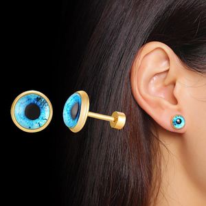 Dingle örhängen modyle onda blå ögon andlig skydd runda för kvinnor rostfritt stål turkiska brincos smycken ljuskrona