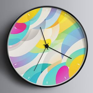Wall Clocks 2023 Geometric Abstract Clock Living Room Nordic Household Fashion Silent Watch Simple Art Home Decor 12 Inch
