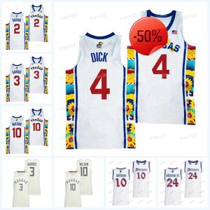 Maglia personalizzata Kansas Jayhawks Gradey Dick 2022 NCAA College Basketball Jalen Wilson Adams Bobby Pettiford Joseph Yesufu Christian Braun