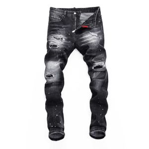 2023 D2 Herren Jeans Hotpants Jeans für Frühling und Herbst Broken Hole wahre Marke