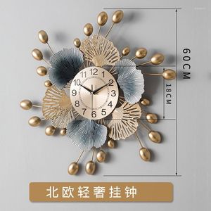 Wall Clocks Energy Saver-Nordic And Watches Clock Living Room Modern Simple Creative Light Luxury Air Watch Fashion Decor