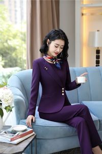 Kvinnors kostymer Blazers ol Styles Formella enhetliga design Kvinnor Business Suits With Pants and Tops Ladies Office Wear Wear Blazers Professional Pantsuits 230310