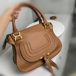 Marcie Saddle Handbags Oversize Women Designer Bags Genuine Leather Brand Totes Original Copy Men Crossbody Shoulder Bag