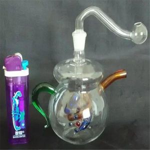 Os novos cachimbos de bule de água de bule de cachimbo de água de água com tubos de água de queimaduras de óleo Platas de óleo de tubo de vidro fumando fumando