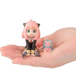 Anime Manga Cartoon Anime Spy x Família Figura Anya Loid Yor Feliz Figura PVC Figura Modelo Dolls Toys for Children Gifts 230309